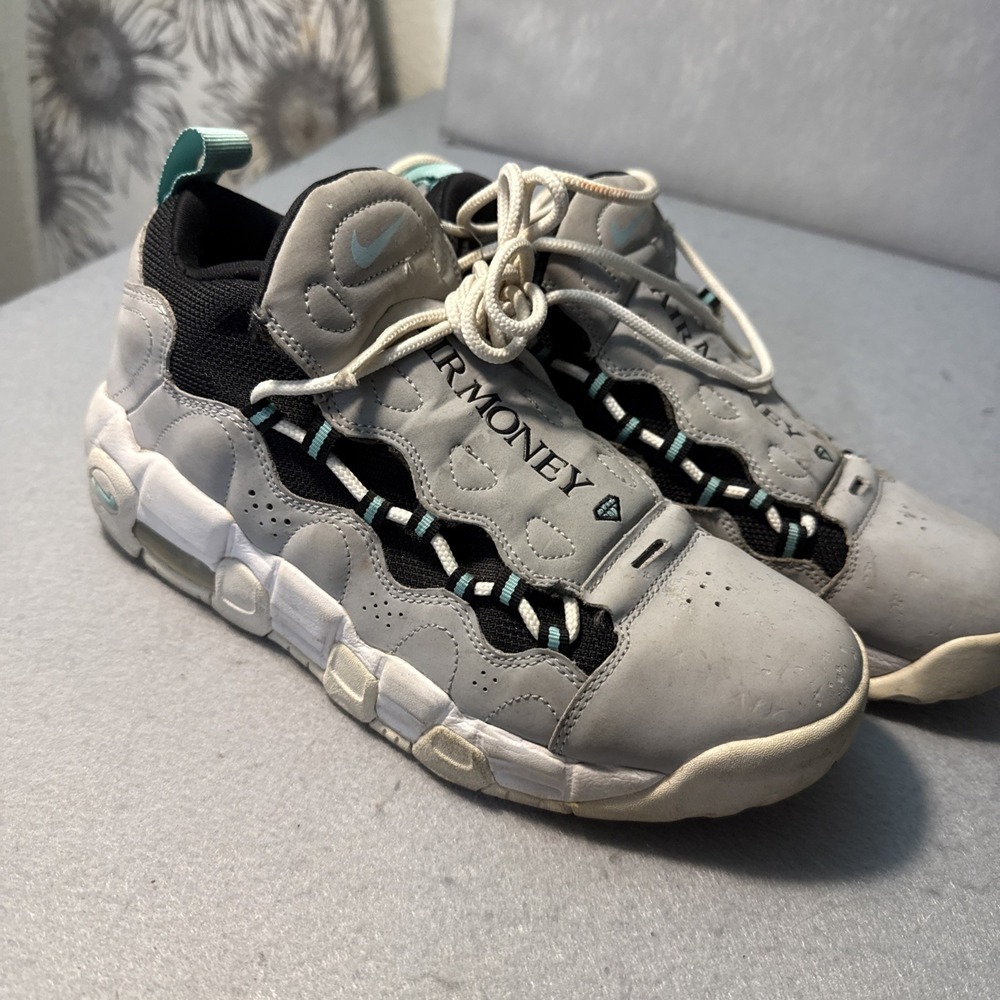 Nike Air More Money‎ AH5215-002 Wolf Grey/Island Green Youth Size 7Y